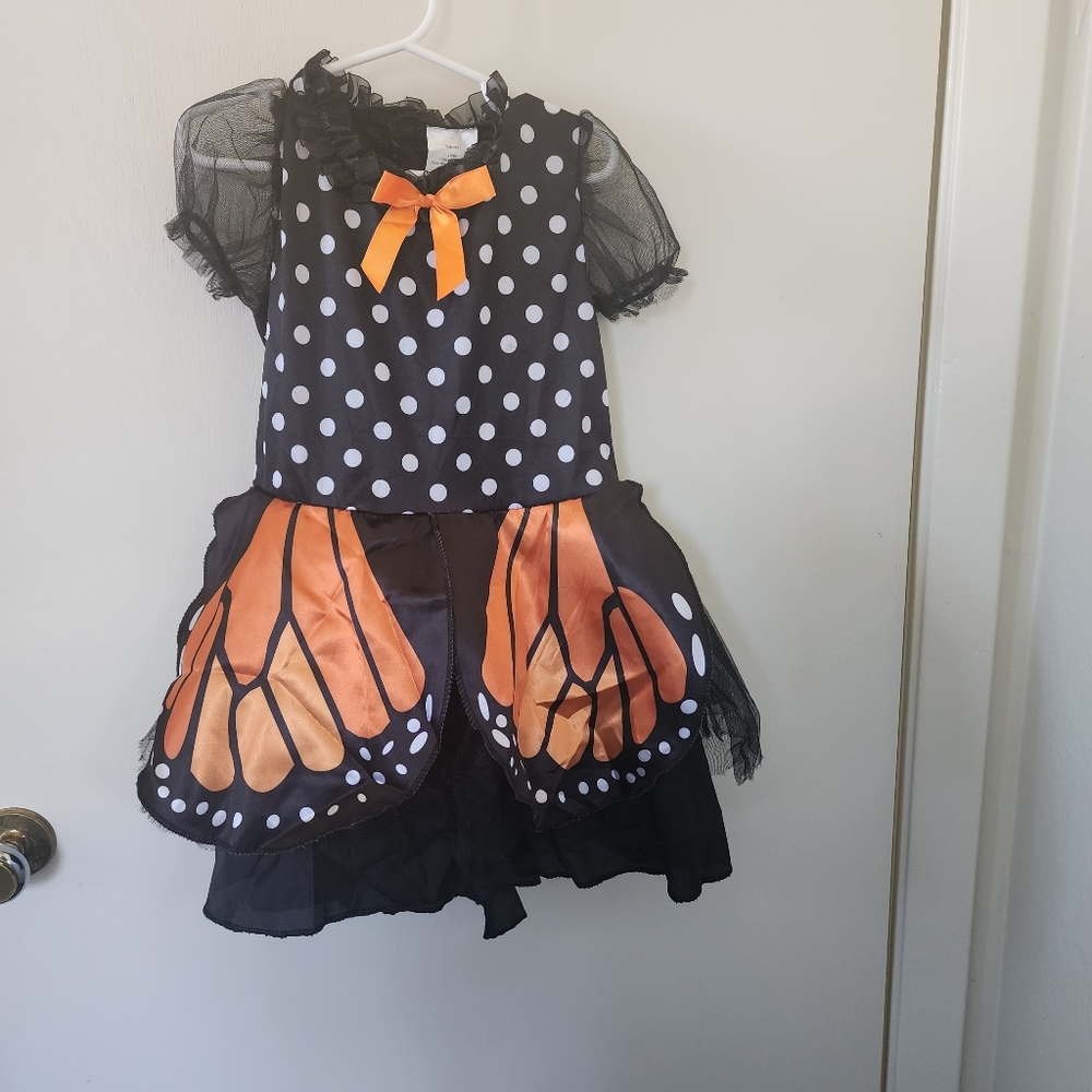 Target 4-5 Monarch Butterfly polka-dot dot dress costume used good condition